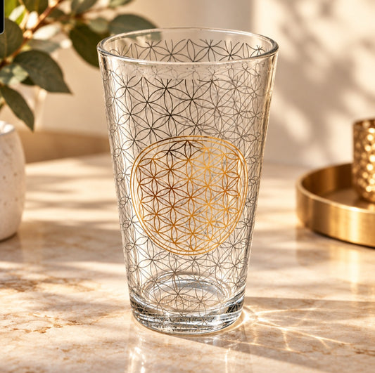 Verre fleur de vie