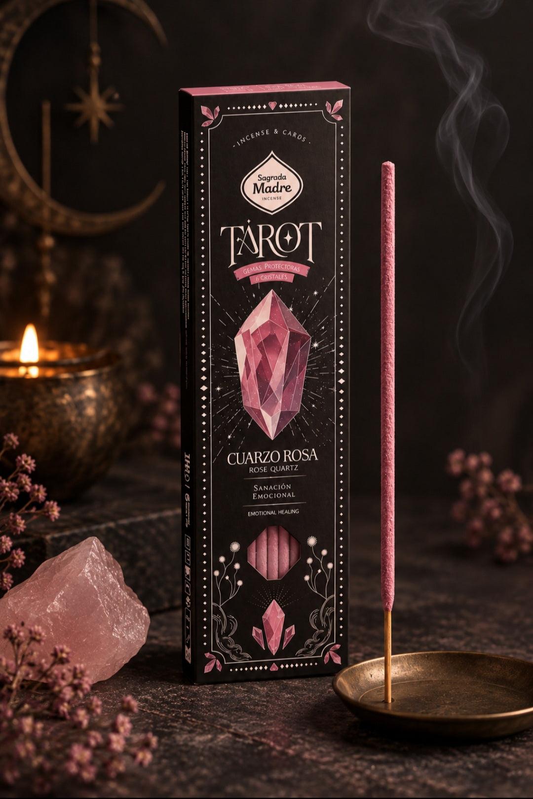 Bâtons d'encens Tarot Gems Quartz rose