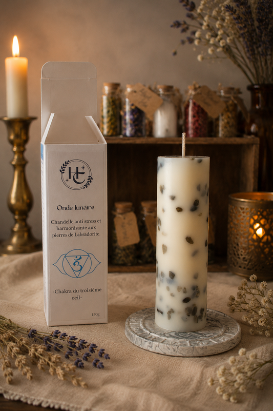 Bougie rituelle "Onde lunaire"