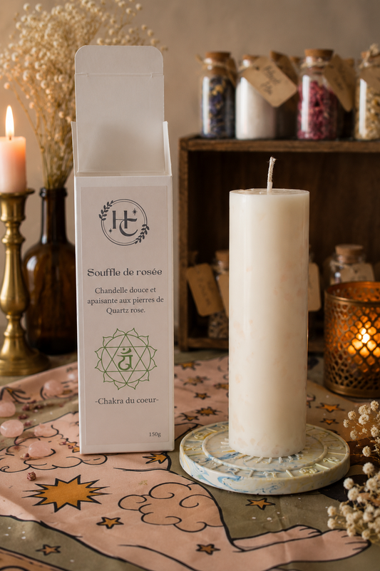 Bougie rituelle "Souffle de rosée"