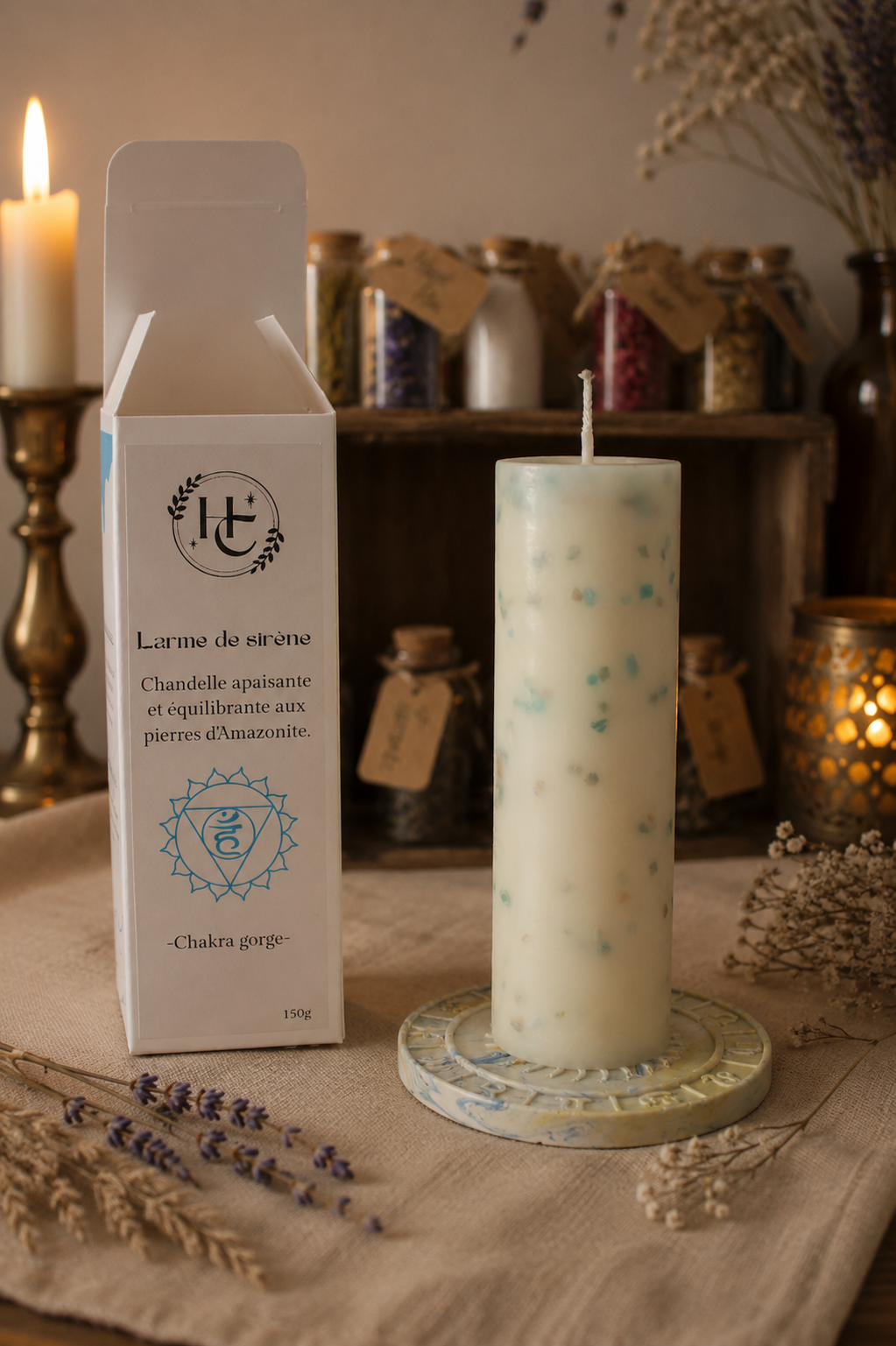Bougie rituelle "Larme de sirène"