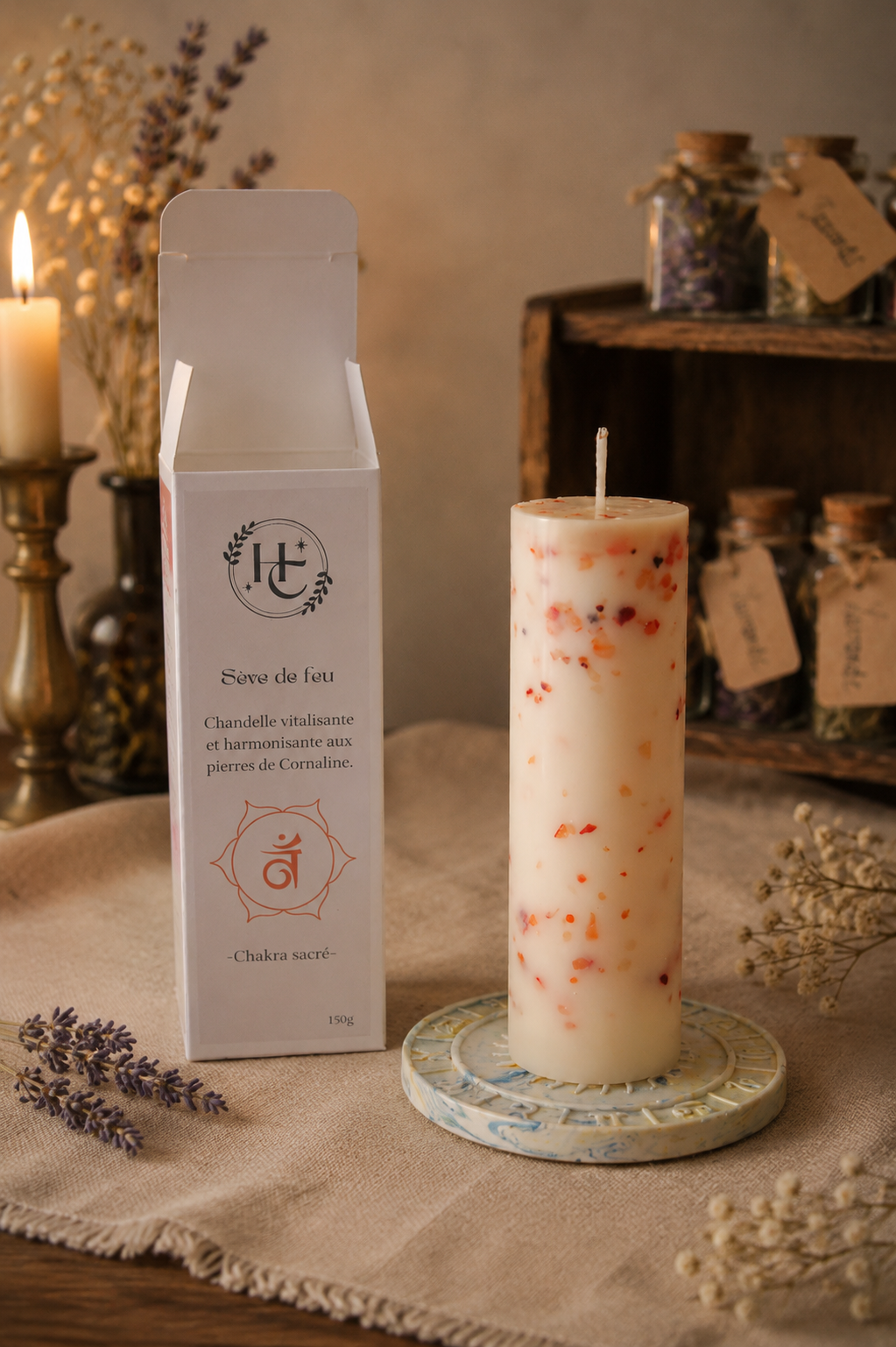 Bougie rituelle "Seve de feu"
