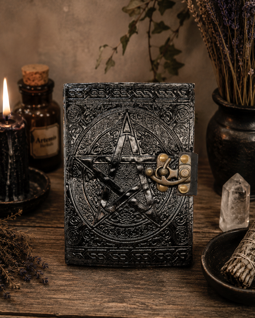Grimoire cuir Pentacle