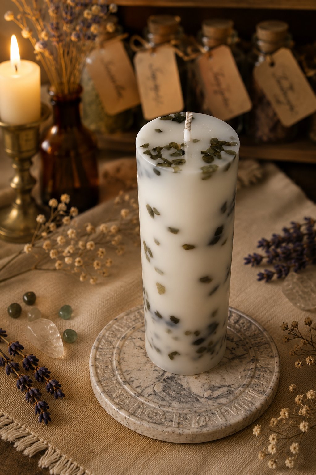 Bougie rituelle "Onde lunaire"