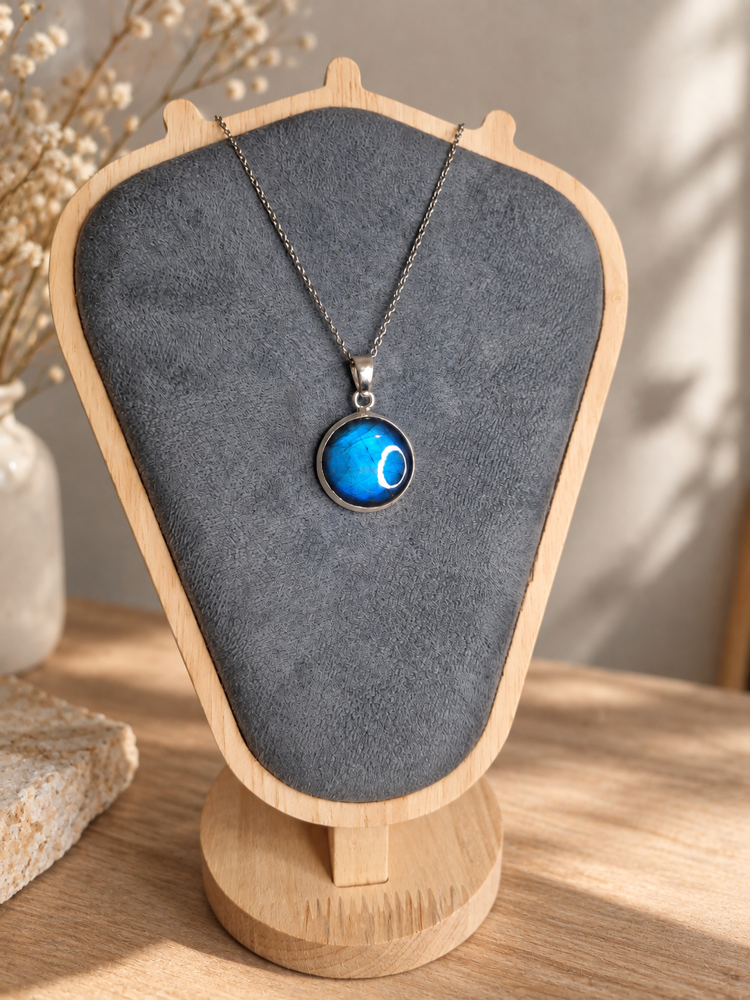 Pendentif Labradorite sertie